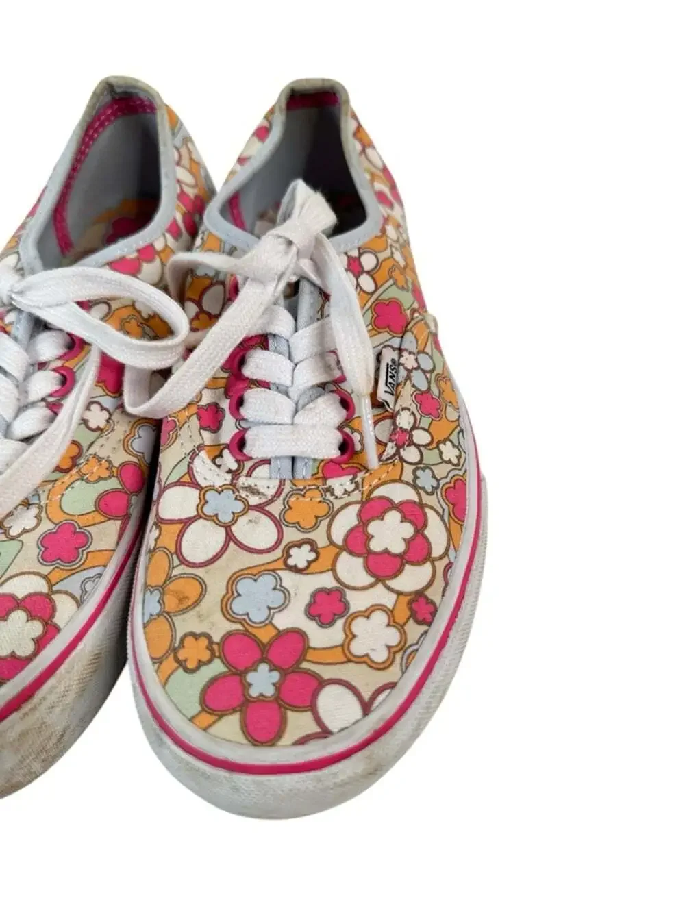 Vans Authentic Platform Sun-Deh Floral Sneakers Womens 8 Retro Canvas
